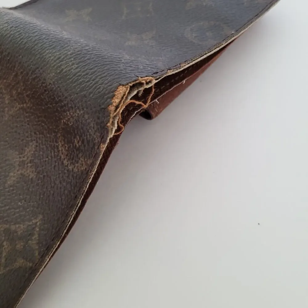 Vintage Louis Vuitton Men's LV Brown Bi-Fold Leather Wallet Monogram Classic
